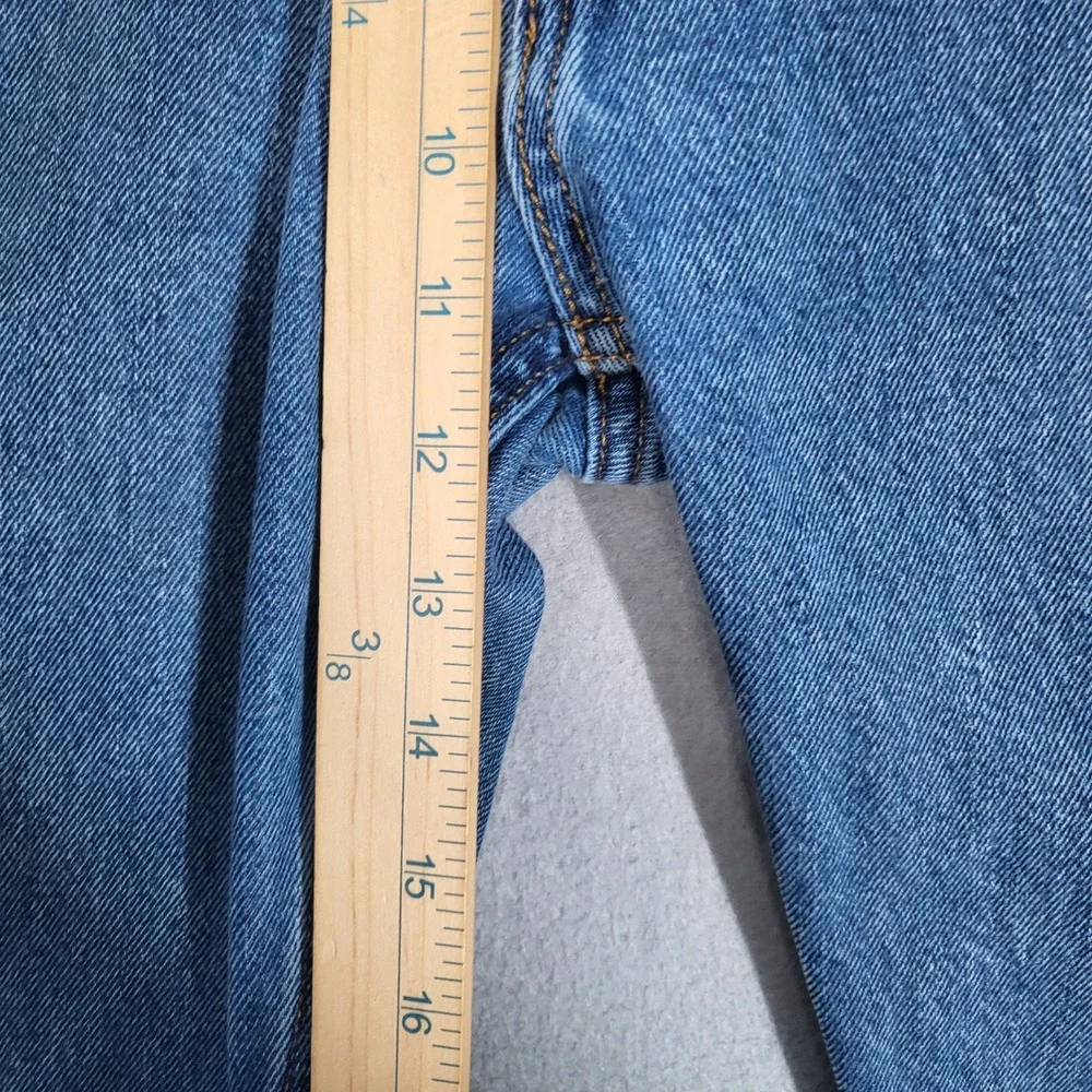 Levi's 505 Jeans Men's 34x32 Light Wash Blue Regular Fit Straight Leg Distressed